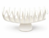 Cumpara ieftin Cleste pentru par, alb 10.9 x 4.5 cm, design lat cu prindere ferma, accesoriu pentru coc si coafuri cu par mediu, des si gros