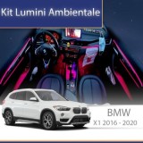Lumini ambientale BMW X1 (F48) 2016-2020 dedicat set complet control telefon sau sistem original CarStore Technology