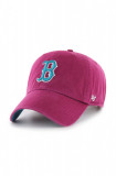 47brand șapcă de baseball din bumbac MLB Boston Red Sox culoarea bordo, cu imprimeu, 47 Brand