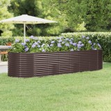 vidaXL Strat &icirc;nălțat grădină 322x100x68 cm oțel galvanizat 319070