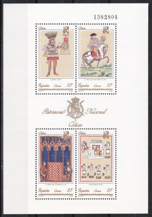 Spania 1992 - Patrimoniul cultural natural, Bloc, MNH