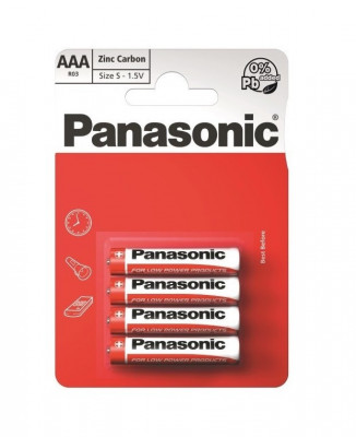 Baterie Panasonic AAA R3 1,5V zinc carbon R03RZ/4BP set 4 buc. foto