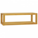 vidaXL Dulap de baie suspendat, 110x45x35 cm, lemn masiv de tec 338236