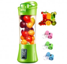 Mini Blender Twister Portabil pe Baterie Reincarcabila, Conectare USB, Capacitate 380ml pentru Calatorii sau Locul de Munca foto