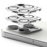 Folie de protectie Camera Spate Ringke pentru Apple iPhone 15 Pro, Sticla Securizata, Set 2 bucati, Transparenta