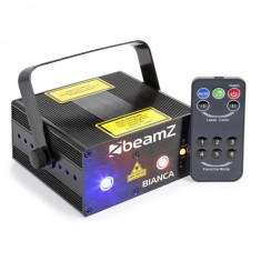 Beamz Bianca laser fascicul dublu 330 W RGB-12 gobo, telecomanda, 7-DMX IR foto