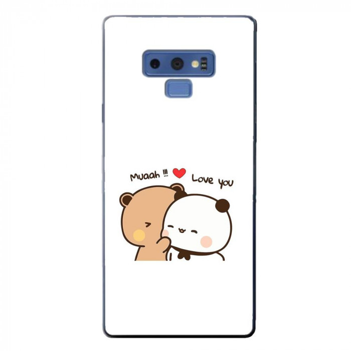 Husa compatibila cu Samsung Galaxy Note 9 Silicon Gel Tpu Model Bubu Dudu Muaah Love You