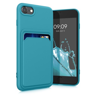 Husa Kwmobile pentru Apple iPhone 8/iPhone 7/iPhone SE 2, Albastru deschis, Silicon, KWM0000134I015C foto