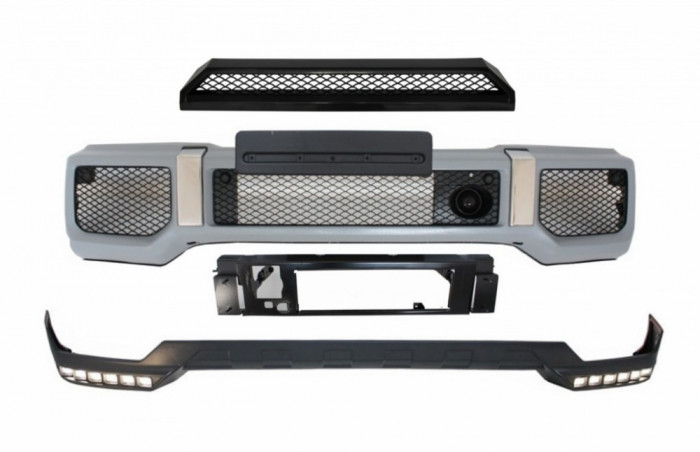 Bara Fata cu Extensie LED DRL si Prelungire superioara Mercedes G-Class W463 (1989-2017) G65 Design Performance AutoTuning