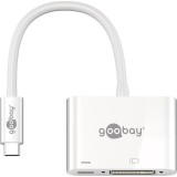 Adaptor multiport USB-C la USB-C, DVI alb, Goobay