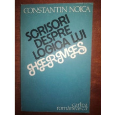 Scrisori despre logica lui- Constantin Noica