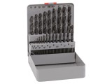 Set de burghie HSS pentru metal - cutie metalică 25 buc.
