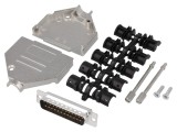 Conector D-Sub 25-Pin Mufă Tată pentru Lipire Neagră