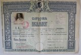 LICEUL &#039; CARMEN SYLVA &#039; , DIPLOMA DE BACALAUREAT , EMISA LA 24 SEPTEMBRIE , 1932