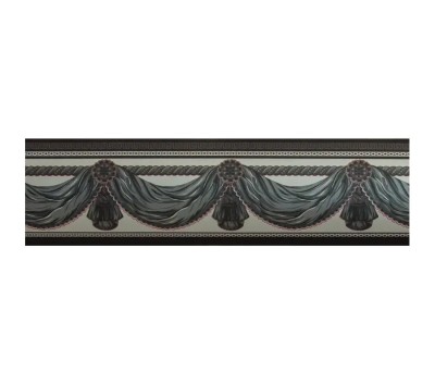 Bordura decorativa, autoadeziva, negru, argintiu, DM-Fix, DM-B3213 foto