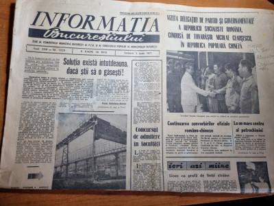 informatia bucurestiului 5 iunie 1971-ceausescu vizita in china, foto