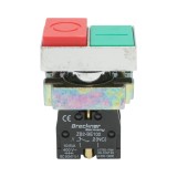 Buton de comanda dublu convex 1NO+1NC 400V 10A LAY5 Breckner