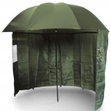 Umbrela Pescuit cu Paravan NGT Green Fishing Brolly, 220cm, Impermeabila, Cuie si Sfori