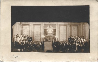 P1470 Poză orchestră și cor Transilvania interbelică foto