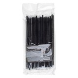 Paie reutilizabile flexibile din plastic, negre, 5x220 mm, 100 buc, ambalate individual, CMCLASS