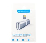 Cablu adaptor Lightning Splitter Black, AM+