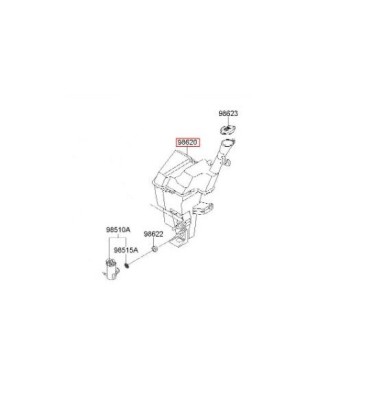 Rezervor spalator parbriz KIA RIO (UB), 2014-12.2016, model Hatchback, Cu capac, cu pompa spalator foto