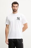 47 brand tricou din bumbac MLB New York Yankees culoarea alb, cu imprimeu, BB017TMBECT657649WW