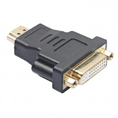 Adaptor Nelbo HDMI la DVI-I Dual Link (24 + 5pin), tip tata-mama ecranat de calitate superioara