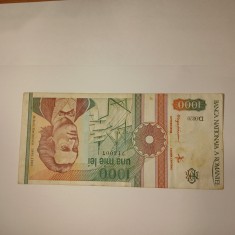 Di.148. Bancnota 1000 lei 1991 circulata
