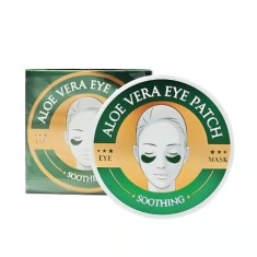 Set 60 Plasturi Hidrogel pentru Ochi, cu Aloe Vera, Spirulina si Colagen, Wokali, Eye Patch