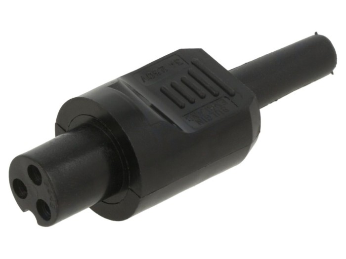 Conector circular mamă 6 pini pe cablu