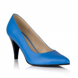 Pantofi piele naturala Olimpia Albastru - sau Orice Culoare