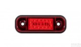Lampa Gabarit LED Ovala Slim 12V 24V, Rosu, 84mm x 24mm, IP68, Auto, Camion, Remorca