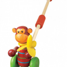 Jucarie de impins maimutica, Orange Tree Toys