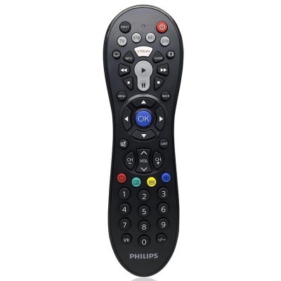 Telecomanda universala 4 in 1 Philips, 46 taste, 1 x LED, distanta operare 10 m, Negru foto