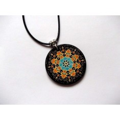 Colier lemn cu mandala 45965