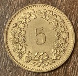 C50 - Moneda foarte veche - Elvetia - 5 rappen - 1991
