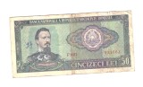 Bancnota 50 lei 1966, stare relativ buna
