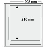 Set 5 folii pentru timbre, D-Blank Special 719PA, cu 1 buzunar de 216 x 208 mm