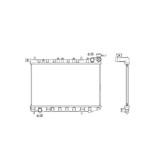 Radiator racire Nissan Sunny (N14/Y10), 06.1990-09.1995, 100nx, 06.1990-09.1995, Motor 1, 4 55/59kw; 1, 6 66kw Benzina, tip climatizare Manual, tip C, SRLine