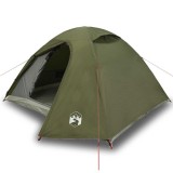 Cort camping cupola 3 persoane verde masliniu impermeabil
