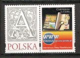 Polonia.2010 Timbre de felicitare-cu vigneta MP.495, Nestampilat