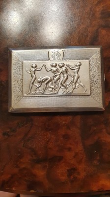 Tabachera Art Deco din Argint foto