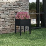 VidaXL Jardinieră de grădină, negru, 50x50x70 cm, lemn masiv de pin 810807