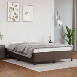 VidaXL Cadru de pat, maro, 140x190 cm, piele ecologică