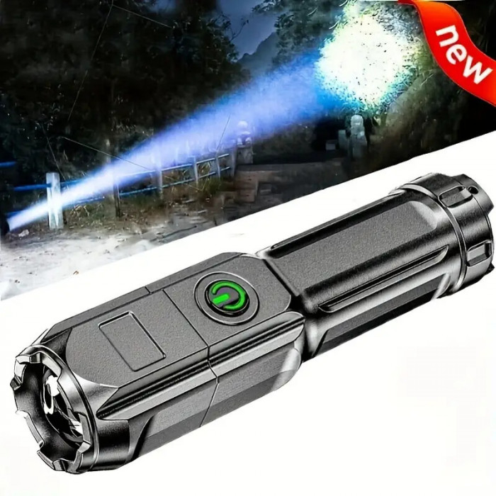 Lanterna Super Bright Zoomable Flashlight - Portable #A5861