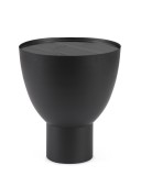 Cumpara ieftin Masuta otel negru sticla Archie 40.5x45.5 cm