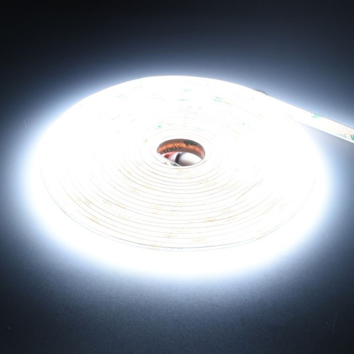 Banda Led Cob 560D/m - Lumina 2 in 1 Alb 2700K-6500K - 24V/2 Fire - 8mm - 10W/m - RA 90, Protectie IP20 - Rola/5m