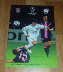 Program Fotbal CFR Cluj Bordoeaux 2008 Champions league bilet Romania foto