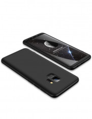 Husa 360 grade, Samsung S9, negru, 3 componente de imbinare, policarbonat, durabila foto